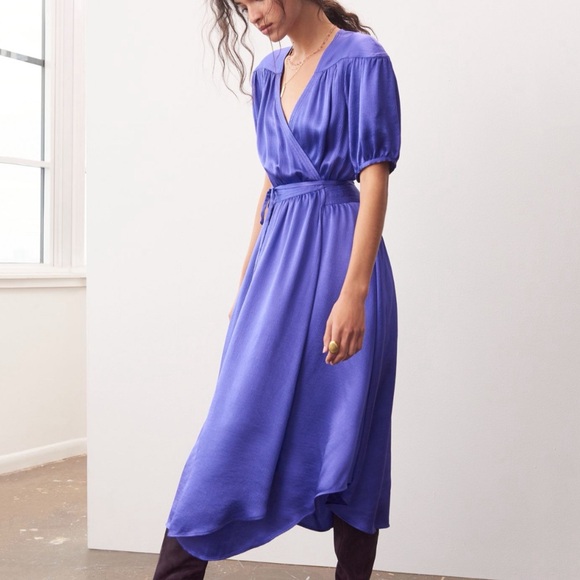 HTF Anthropologie Maeve Katrina Wrap Midi Dress - Picture 3 of 7